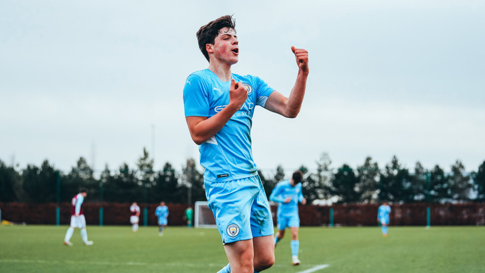 JUMPING FOR JOY : Will Dickson celebrates against Burnley.