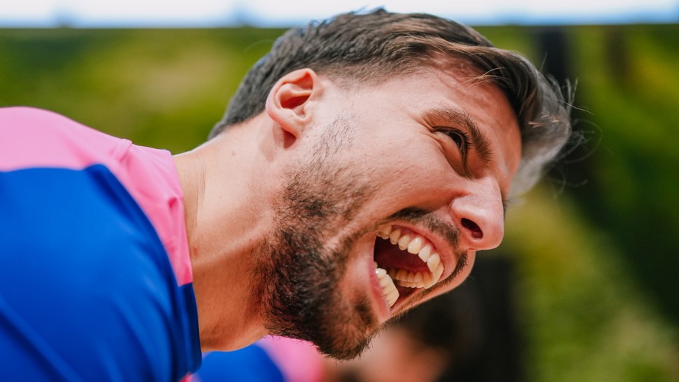 SMILING SCORER : Fresh from his Sunderland goal, Ruben Dias was at the CFA getting set for Madrid