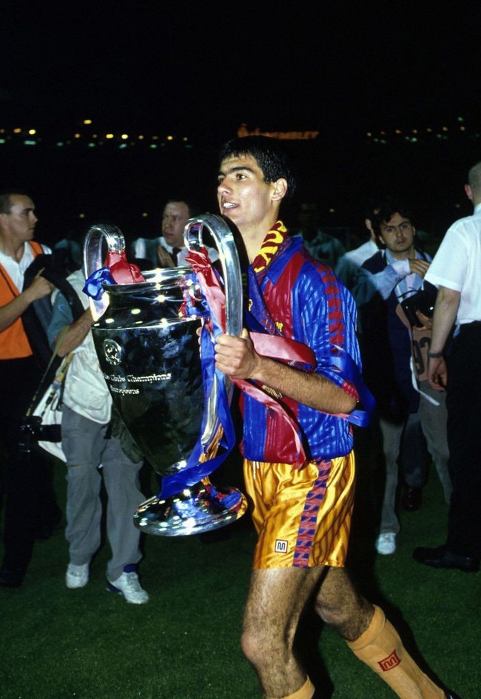 EUROPEAN CHAMPION : Pep picks up his first Champions League crown after Barcelona defeated Sampdoria 1-0