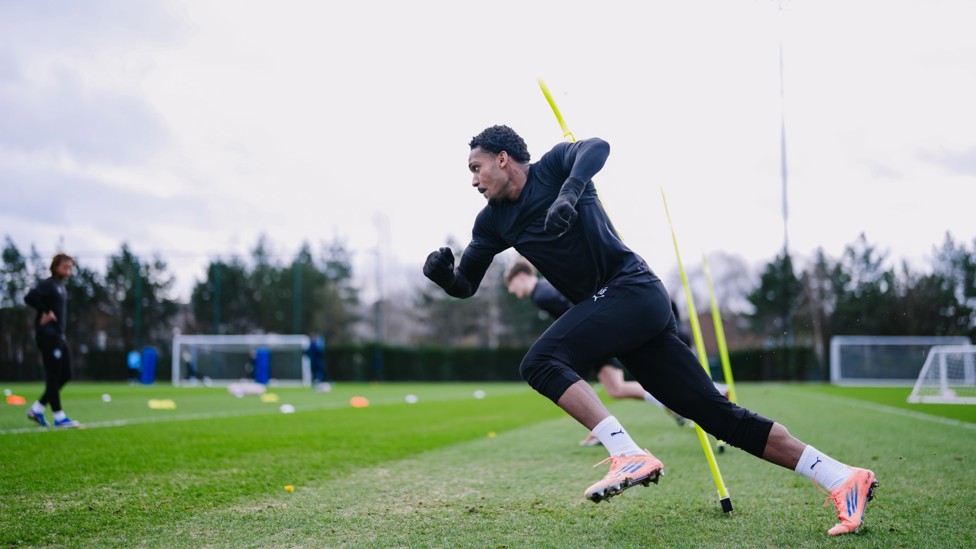 HARD YARDS : Christian McFarlane flaunts his turn of pace. 