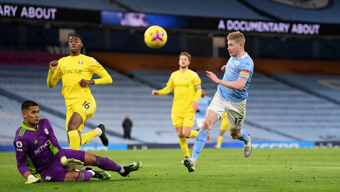 DE-NIED: Areola comes out to smother the skipper's effort from close range.