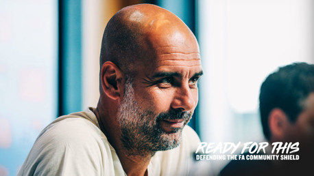 PEP TALK: The boss discussed transfers in his press conference ahead of the Community Shield. 