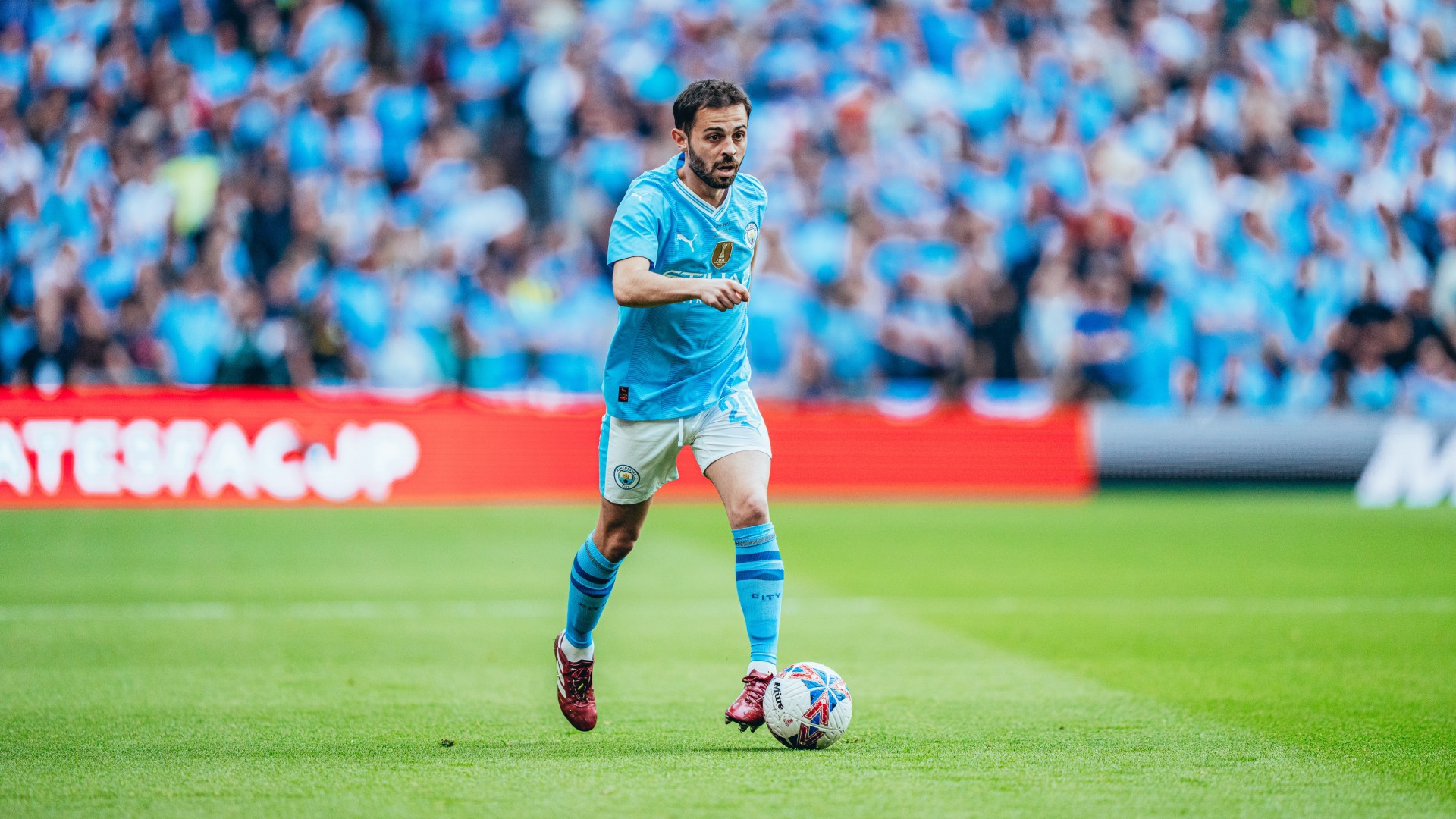 ACTION MAN: Bernardo Silva drives forward for City.