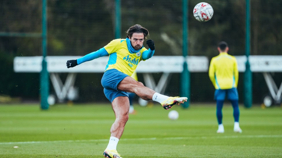 SIDE WINDER  : Jack Grealish catches the ball on the full.