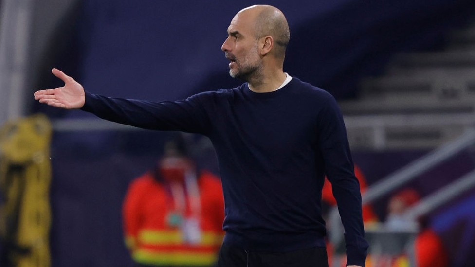 LEADING MAN: Pep Guardiola urges City on