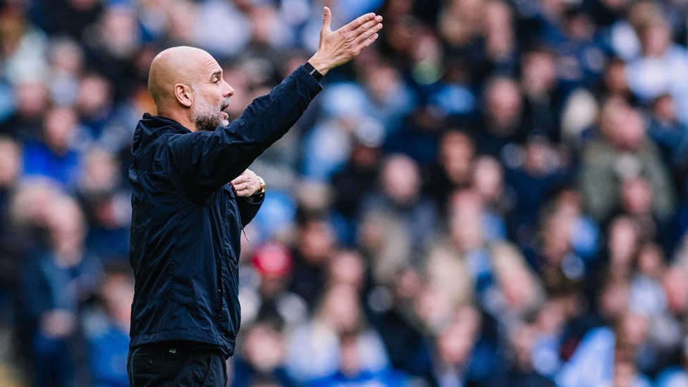 PEP TALK: The boss urges City on.