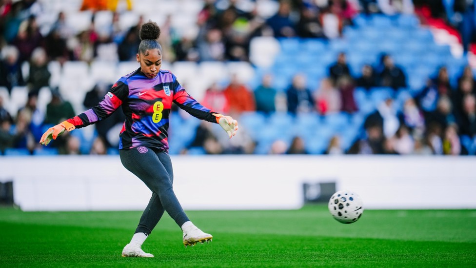 READY FOR HER DEBUT : Keating prepares for her first senior England appearance. 