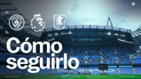 Promotional graphic for the Manchester City vs Aston Villa Premier League match on Sunday, 24 May 2026. Includes team logos and match start time at 16:00 UK time.
