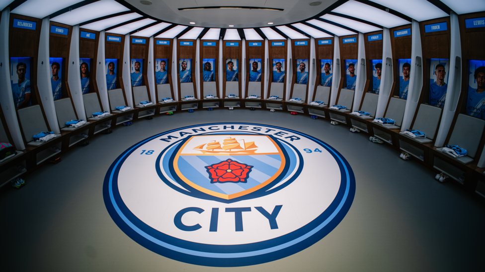 BEHIND THE SCENES : A peek inside the City dressing room.