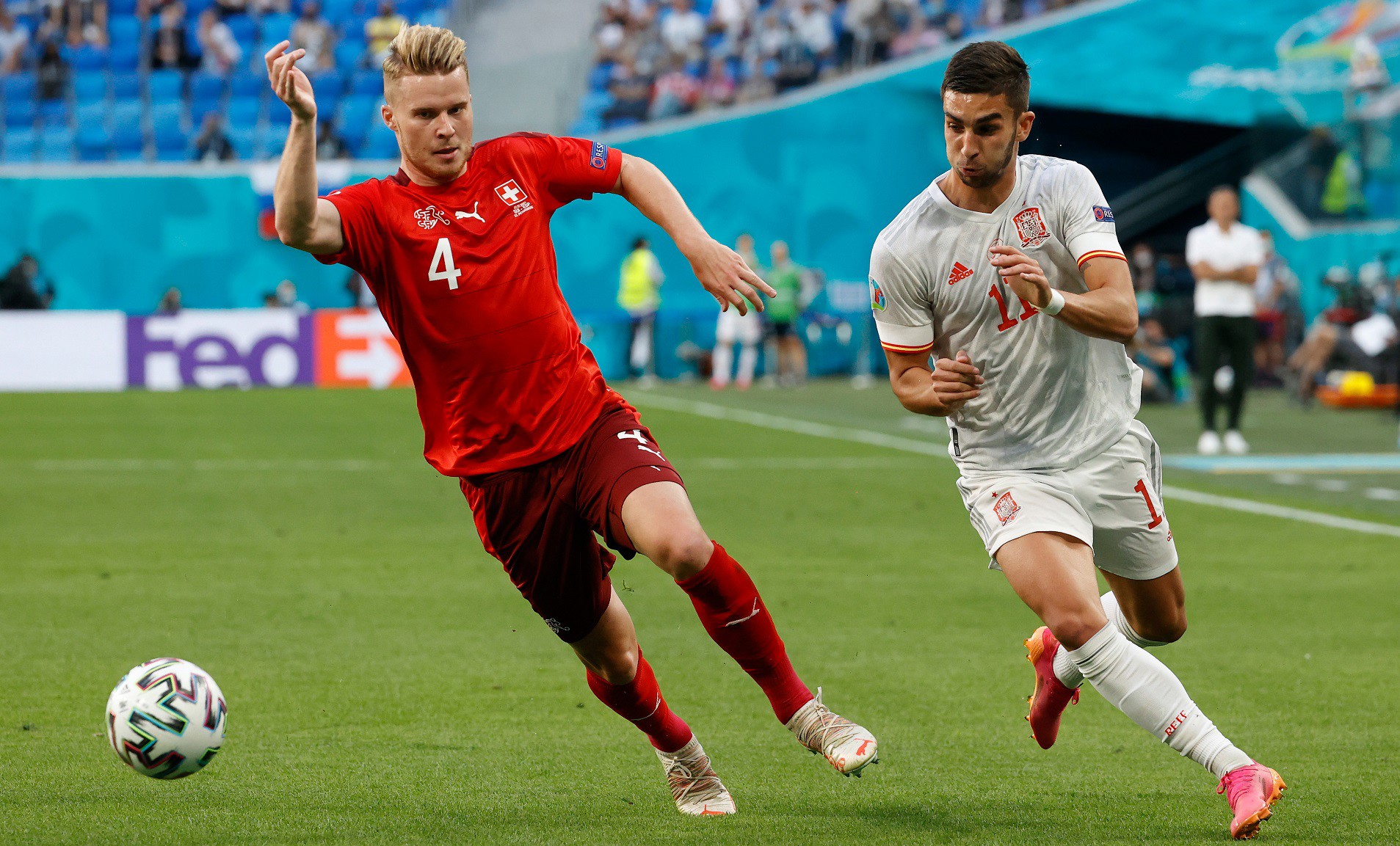 WING COMMAND: Ferran Torres in action during Spain's quarter-final win over Switzerland