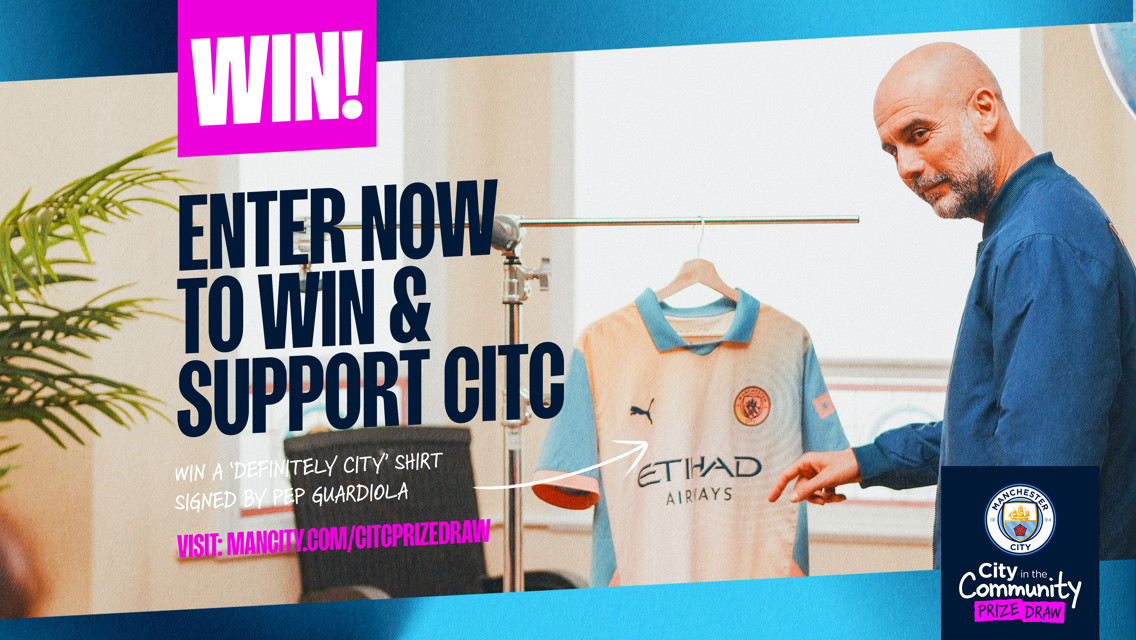 Win a Pep Guardiola signed 'Definitely City' shirt!