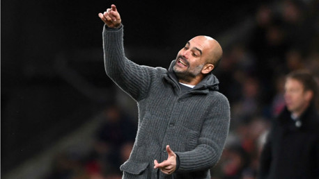 LEADING MAN: Pep Guardiola urges the Blues on