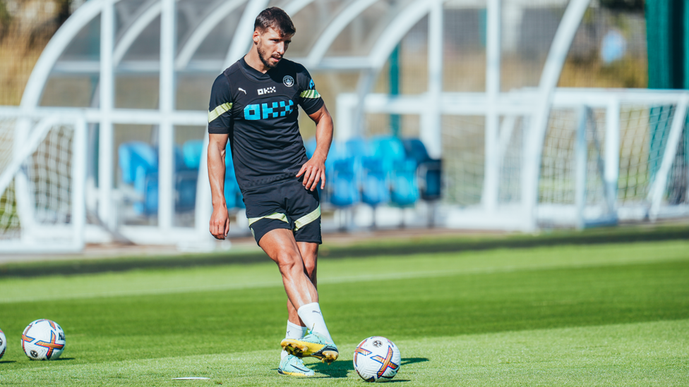 RUBEN'S READY : Dias puts in the hard yards