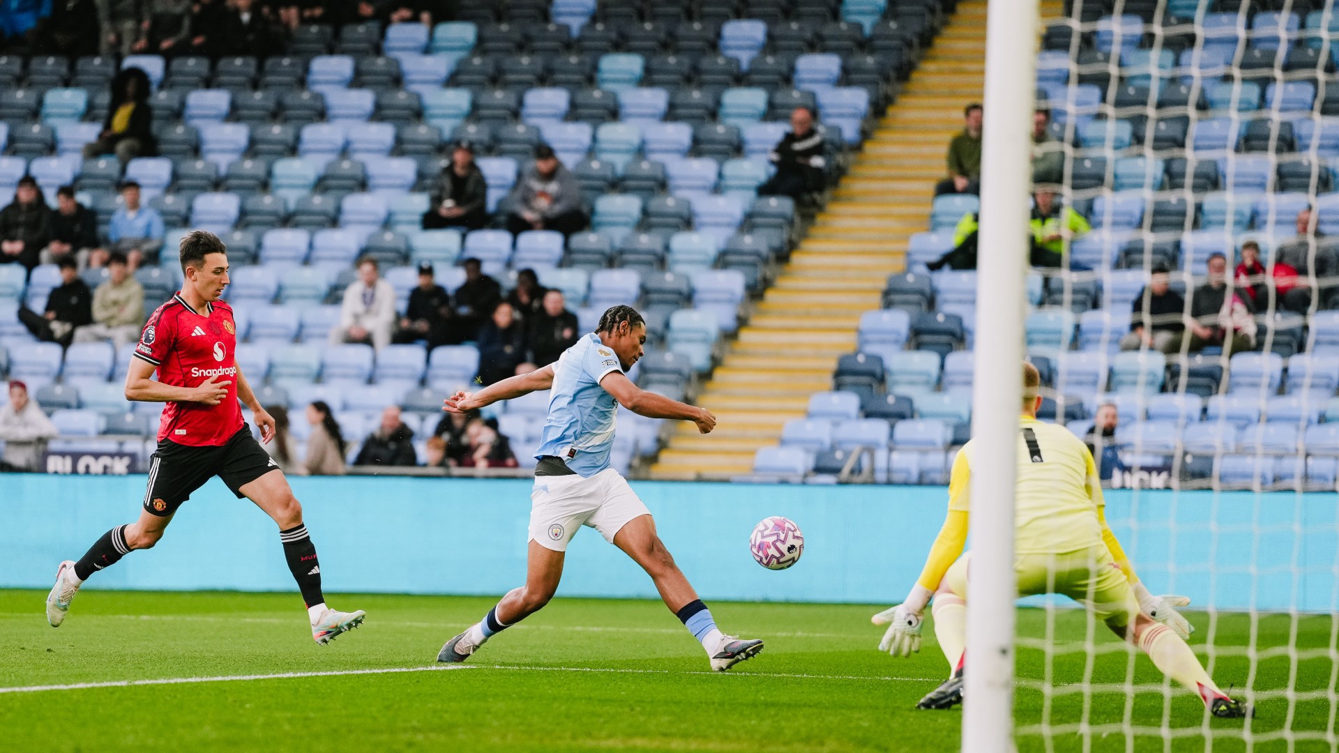 SAMBA STRIKES : Floyd scores the first goal of the night.