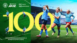 Graphic celebrating a player's 100 goal involvements in the Women's Super League with Manchester City, showing statistics of 52 goals and 48 assists.