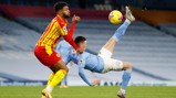 ACROBATICS: Foden tries to inspire City with something spectacular.