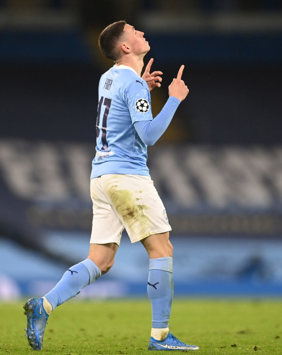 MATCHWINNER : Foden celebrates his winner.