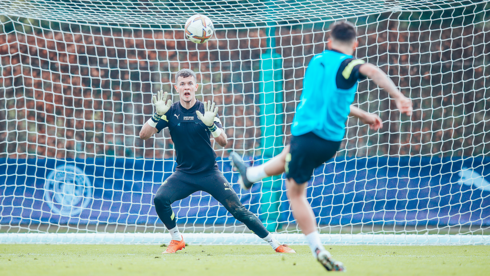SAVE! : Cieran Slicker is tested in between the sticks