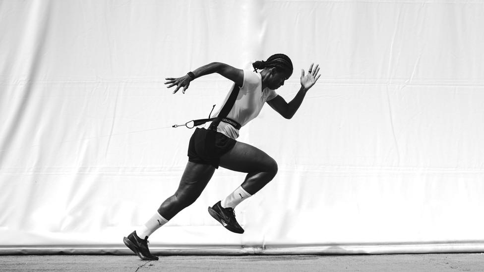 ON YOUR MARKS: Bunny Shaw at full speed during our summer training camp in La Manga - August 2025