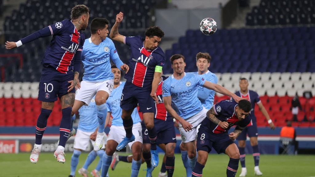 PSG 마르퀴뇨스의 선제골 장면