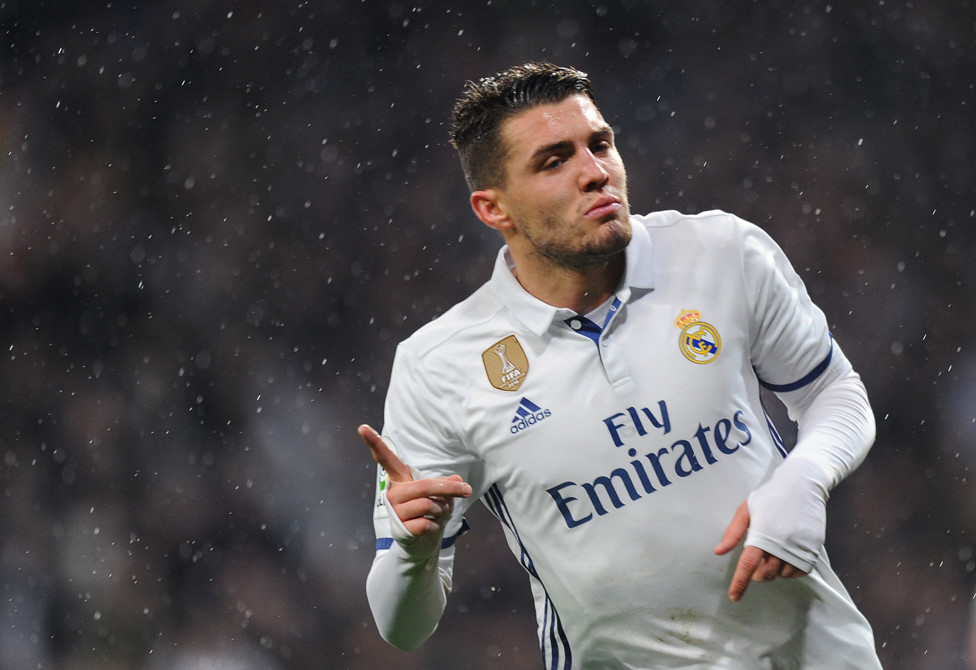BERNABEU BEAUTY : Kovacic celebrates scoring in Real Madrid’s 3-0 home win over Real Sociedad in their La Liga-winning 2016/17 season