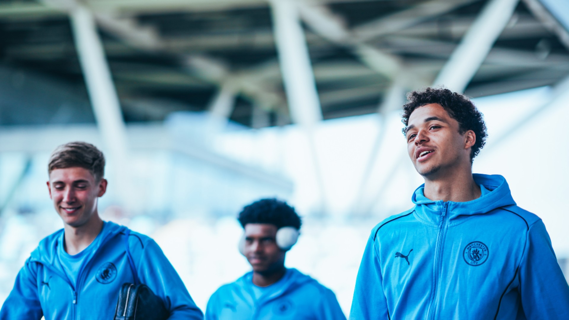 READY TO GO : The EDS squad arrive at the Joie Stadium.