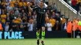 LEVEL BEST: Aymeric Laporte celebrates after heading home his first goal for the club