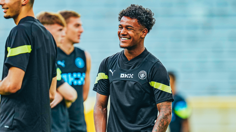 ALL SMILES : Oscar Bobb in high spirits
