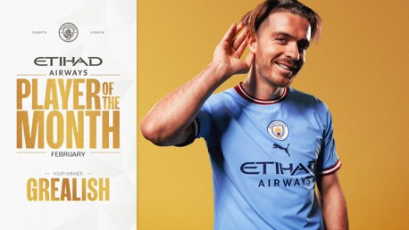 Grealish wins Etihad Player of the Month vote