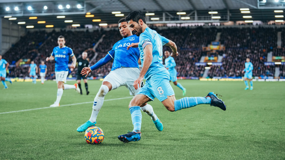 FINDING OUR RHYTHM : Gundo looks to craft chances during the opening stages.