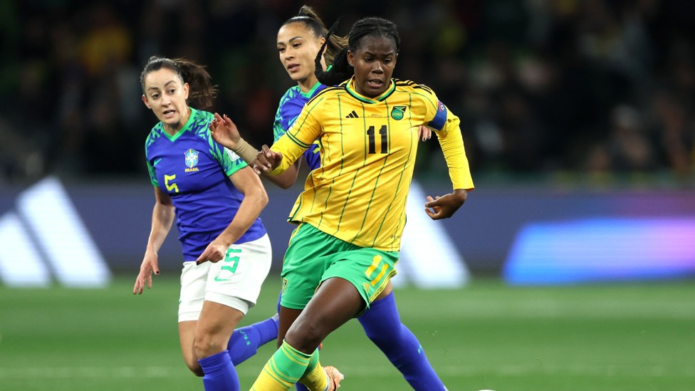 HISTORY MAKERS : Khadija ‘Bunny’ Shaw helped Jamaica reach new heights as they advanced to the knockout stages for the first time in the nation’s history. 