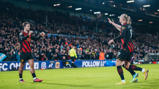 SCORER AND PROVIDER: Haaland thanks Grealish for the assist.