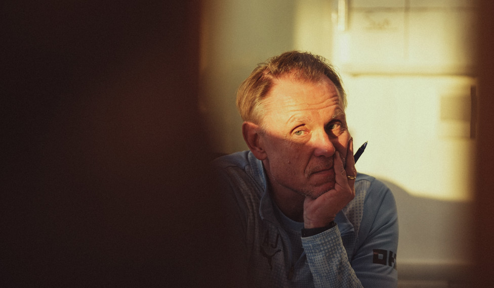 THE BOSS: Andrée Jeglertz at work in his office at the City Football Academy