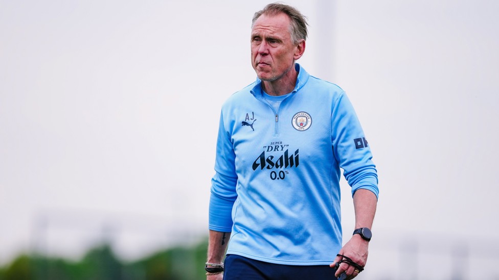 TAKING CHARGE : Andrée Jeglertz keeps his eye on proceedings