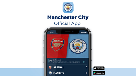 How to follow Arsenal v City on the Man City app