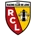 Shield-shaped logo of Racing Club de Lens featuring a divided red and yellow background, with 'RCL' on the red side and a castle design on the yellow side.