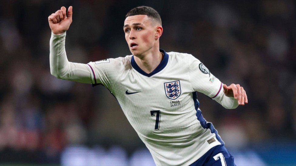 ONE OF OUR OWN: Academy graduate Phil Foden has also shone on the international stage with England.