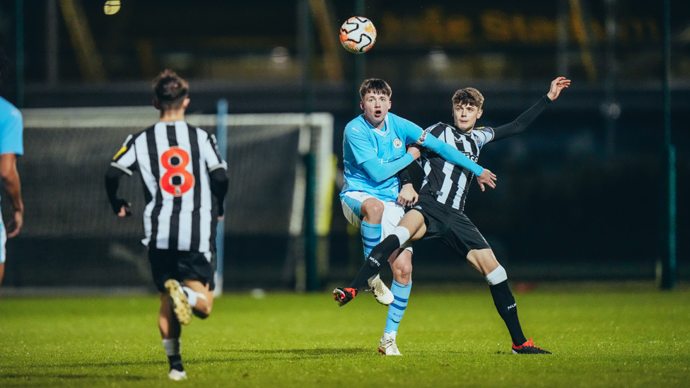 SKIPPER : Kian Noble battled hard against Newcastle. 