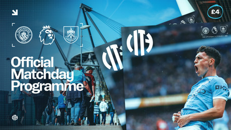 Foden on the front for Burnley programme