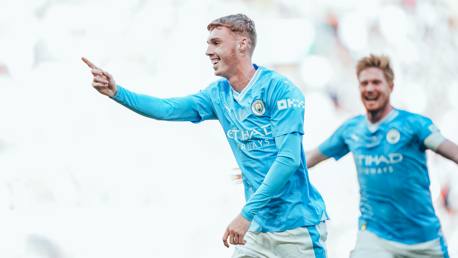 ALL SMILES: Palmer enjoyed that one!