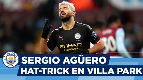 Sergio Agüero: hat-trick en Villa Park