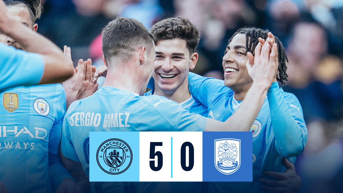 City 5-0 Huddersfield Town: Brief highlights