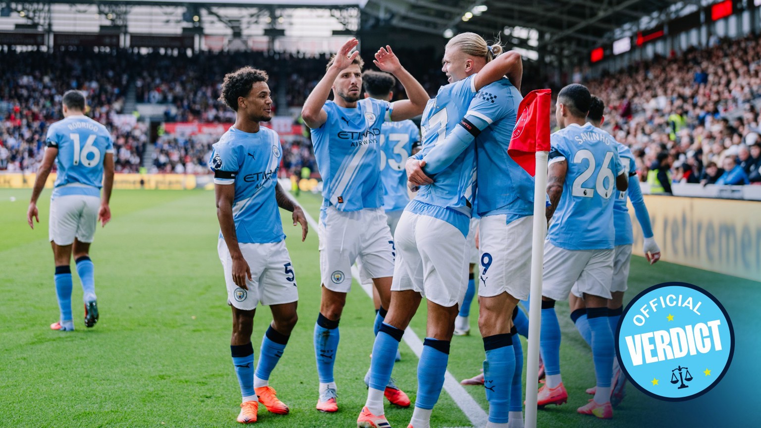 Early Haaland strike at Brentford earns landmark win for Guardiola