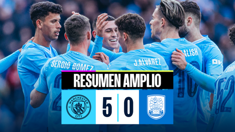 City 5-0 Huddersfield Town: resumen amplio