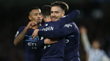 ENGLISH CONNECTION: Grealish and Foden celebrate the second goal!
