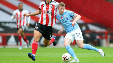 LEADING MAN: Skipper Kevin De Bruyne shrugs off a challenge as the action hots up