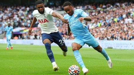 RAZZLE DAZZLE: Sterling takes on Tanganga.