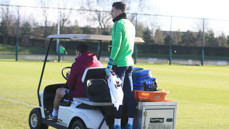 CUP FEVER: The City squad were out on the training field earlier today preparing for Sunday's FA Cup game