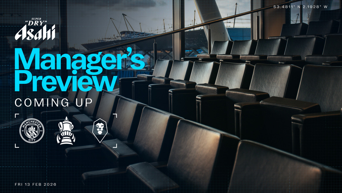 Graphic announcing the Manager's Preview event sponsored by Asahi, featuring football logos and date: Friday, Feb 13, 2026.