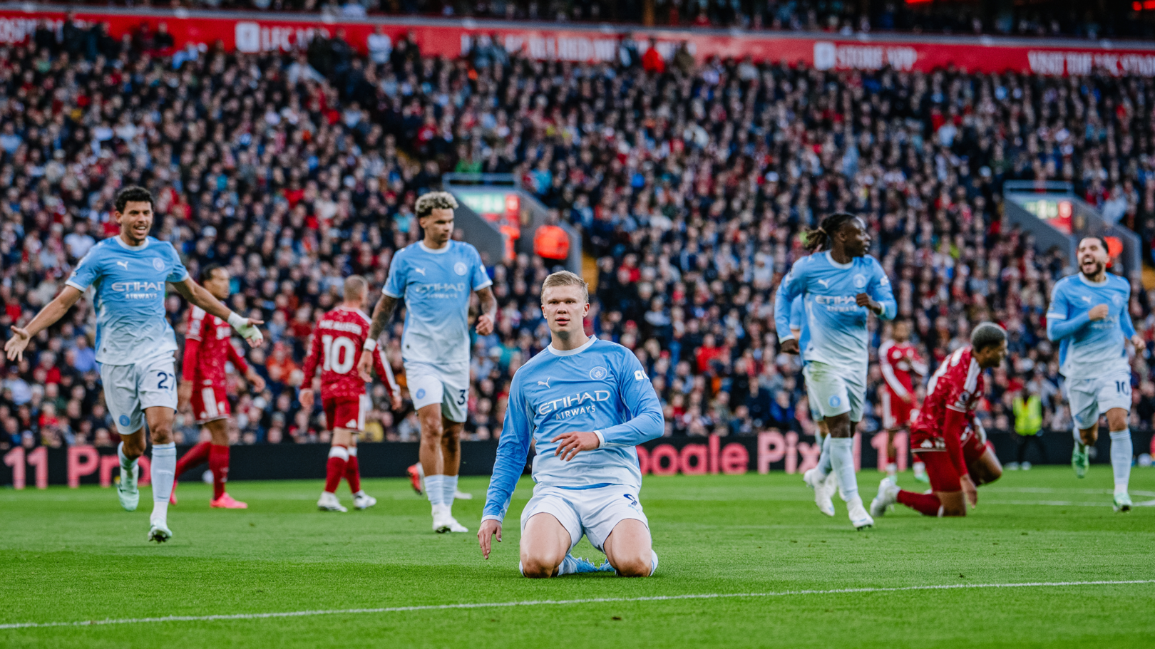 Haaland proud of mental strength and character in victory over Liverpool